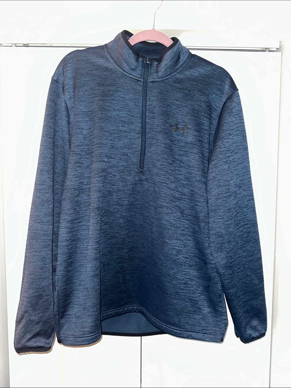 Under Armour Men’s Dark Navy Heather Quarter-Zip Performance Pullover